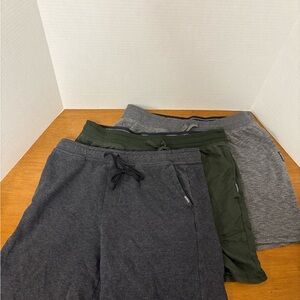 Eddie Bauer Men's Lounge Shorts elastic drawstring waist lot of 3 size L used